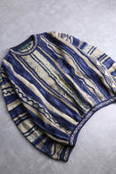 "TUNDRA" blue base 3D knit