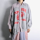 "Re:make" damaged sweat docking stripe shirt