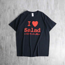 “I ❤︎ Salad” print H/S tee