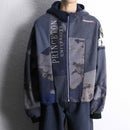 “Re:make”reworked collegiate sweat hoodie