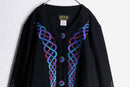 90's "Bob Mackie" jewel tone cutout jacket