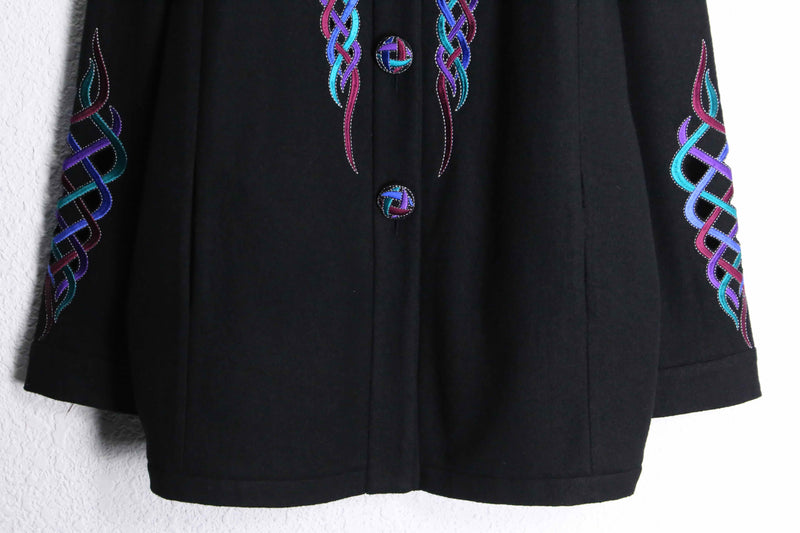 90's "Bob Mackie" jewel tone cutout jacket