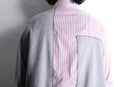 "Re:make" damaged sweat docking stripe shirt