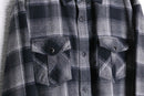 brush cotton black ombre check shirt