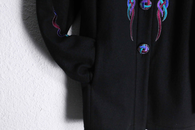 90's "Bob Mackie" jewel tone cutout jacket