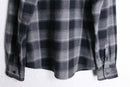 brush cotton black ombre check shirt
