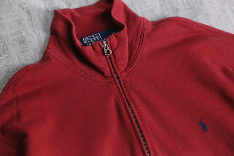 “Polo by RL” red color half zip sweat