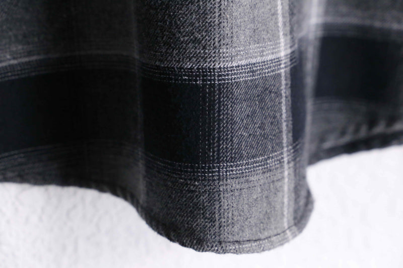 brush cotton black ombre check shirt