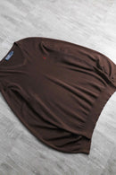 “Polo by Ralph Lauren” brown V-neck cotton knit