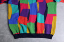 "BACHRACH" colorful random pattern cotton loose knit