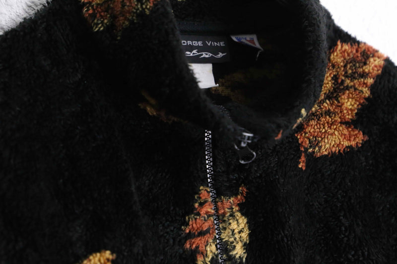 autumn leaf zip-up fleece