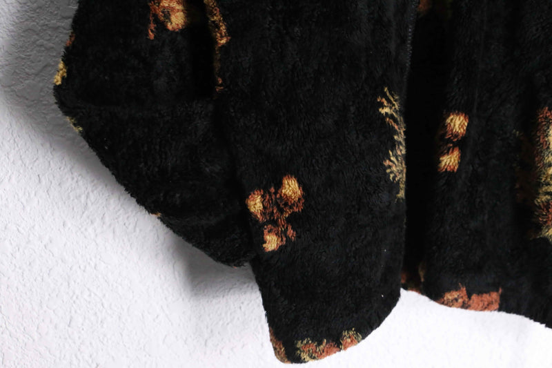 autumn leaf zip-up fleece