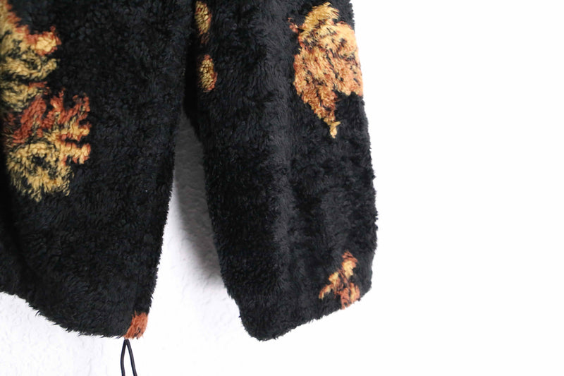 autumn leaf zip-up fleece