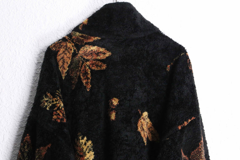 autumn leaf zip-up fleece