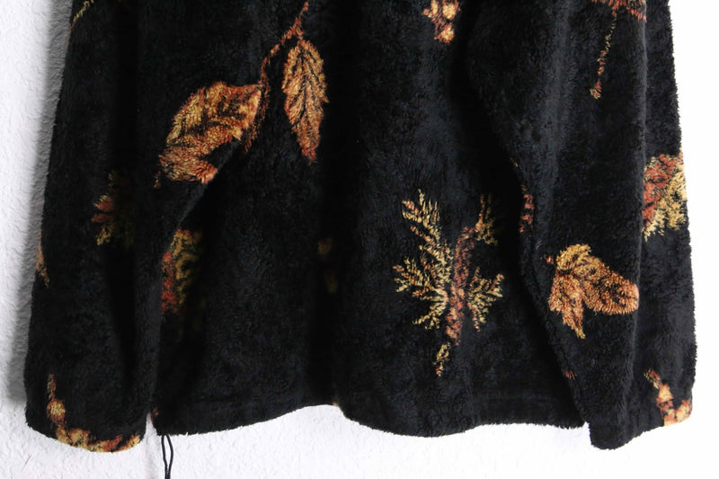 autumn leaf zip-up fleece