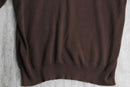 “Polo by Ralph Lauren” brown V-neck cotton knit