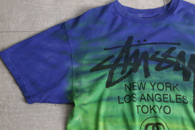 00’s “Stussy” tie dye logo design tee