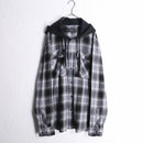 monotone check shirt foodie