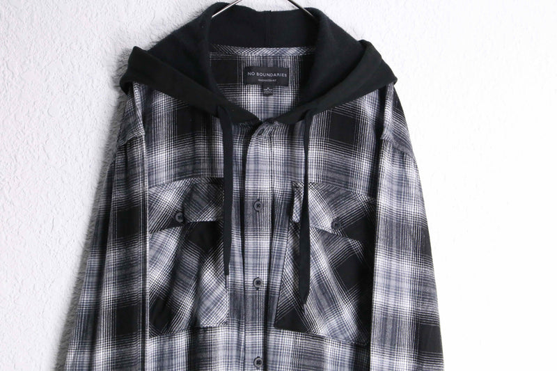 monotone check shirt foodie