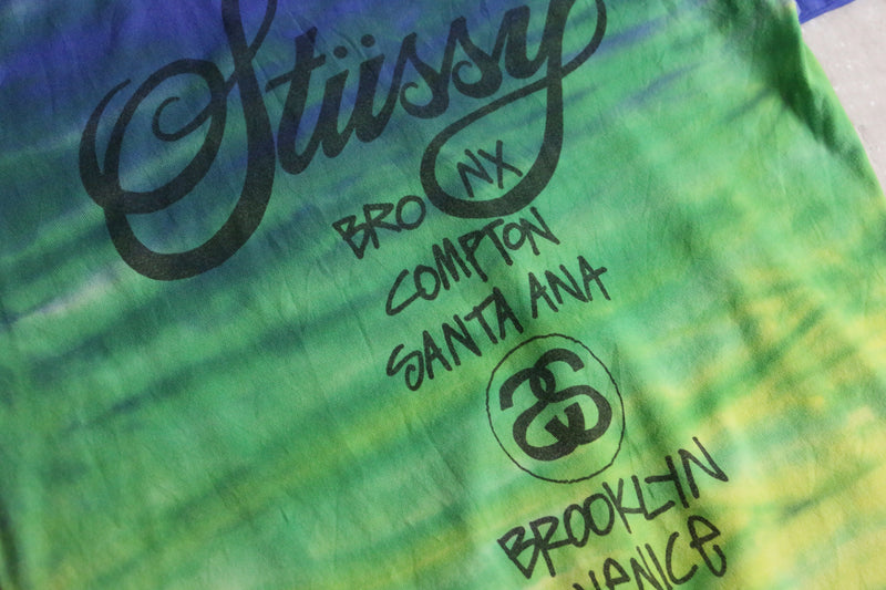 00’s “Stussy” tie dye logo design tee