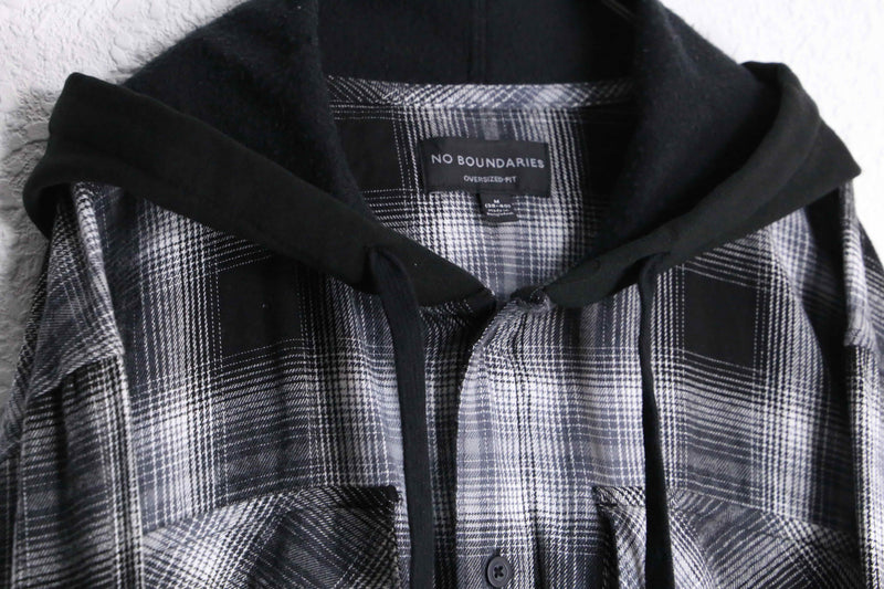 monotone check shirt foodie