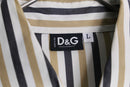 “D&G” stripe design cotton shirt