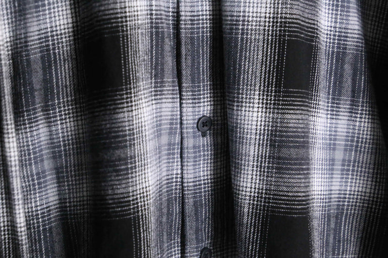 monotone check shirt foodie