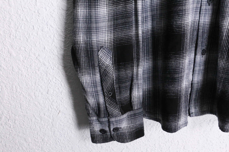 monotone check shirt foodie