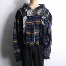 "Re:make" random docking knit hoodie
