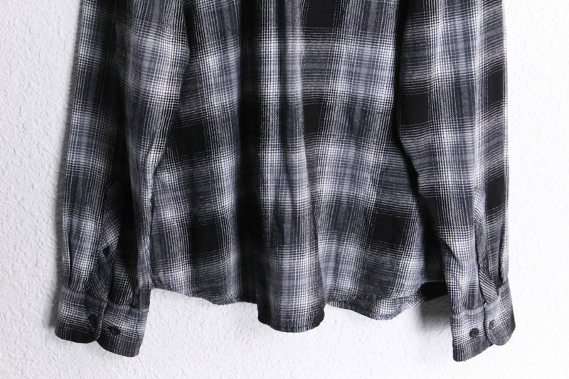 monotone check shirt foodie
