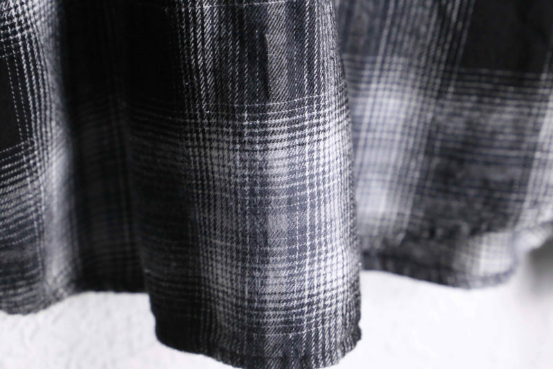 monotone check shirt foodie