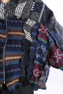 "Re:make" random docking knit hoodie