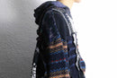 "Re:make" random docking knit hoodie