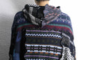 "Re:make" random docking knit hoodie