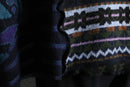 "Re:make" random docking knit hoodie