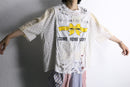 "Re:make" lace ribbon damage tee