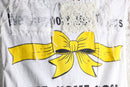 "Re:make" lace ribbon damage tee