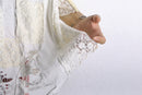 "Re:make" lace ribbon damage tee