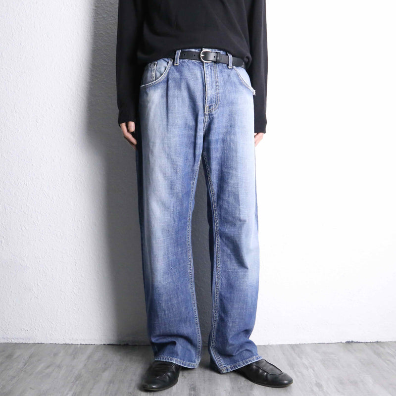 2000's fade wide buggy cotton denim pants