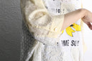 "Re:make" lace ribbon damage tee