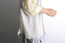 "Re:make" lace ribbon damage tee