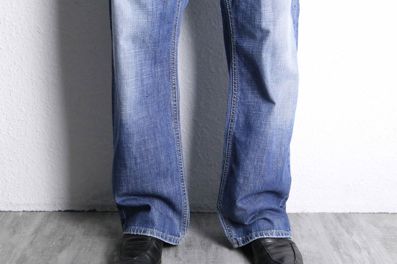 2000's fade wide buggy cotton denim pants