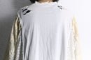 "Re:make" lace ribbon damage tee