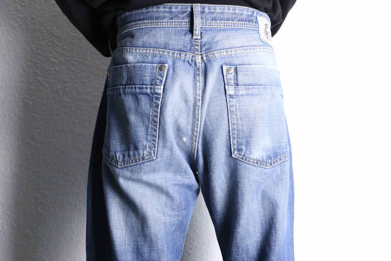2000's fade wide buggy cotton denim pants