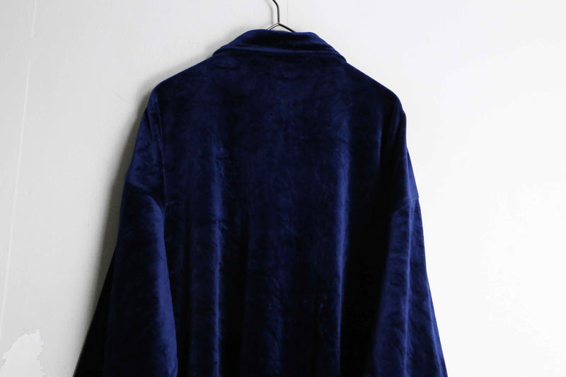 indigo color velour shirt