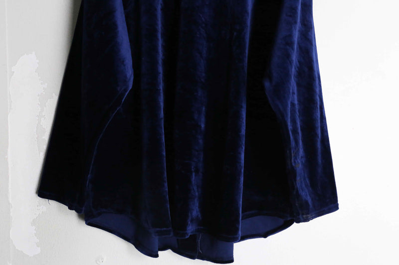 indigo color velour shirt