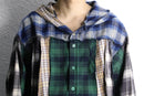 "Re:make" random check cropped hoodie shirt