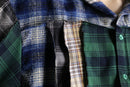 "Re:make" random check cropped hoodie shirt