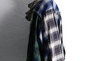 "Re:make" random check cropped hoodie shirt