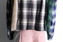 "Re:make" random check cropped hoodie shirt